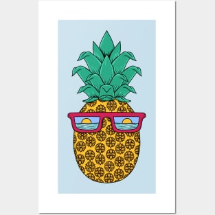 Pineapple summer Floral Posters and Art